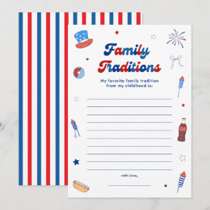 4 juli Baby Shower Familie Tradities Spel Kaart
