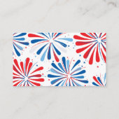 4 juli Baby shower Luier Raffle Informatiekaartje (Achterkant)