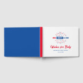 4 juli Baby shower Patriottisch Rood Wit en Dood Gastenboek (Volledig)