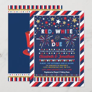 4 juli Baby shower Patriottische Vierde juli Kaart