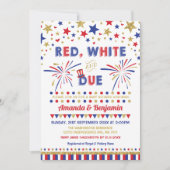 4 juli Baby shower rood wit en wit Kaart (Voorkant)