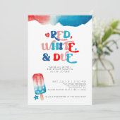 4 juli Baby shower Uitnodiging (Staand voorkant)