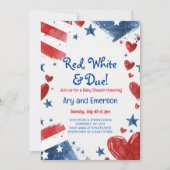 4 juli Baby shower Uitnodiging 4 juli Douche (Voorkant)