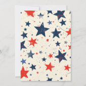 4 juli Baby shower Uitnodiging 4 juli Douche (Achterkant)