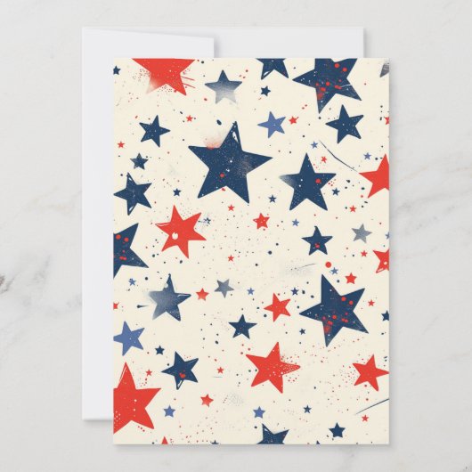 4 juli Baby shower Uitnodiging 4 juli Douche (Achterkant)