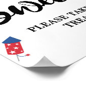 4 juli baby zijn lieve baby shower gunst poster (Hoek)