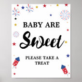 4 juli baby zijn lieve baby shower gunst poster (Voorkant)