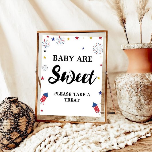 4 juli baby zijn lieve baby shower gunst poster