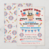 4 juli Babyschoenen Kaart (Voorkant / Achterkant)