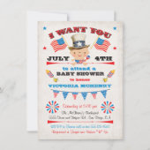 4 juli Babyschoenen Kaart (Voorkant)