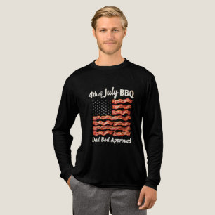 4 juli Bacon Vlag BBQ Dad Verenigde Staten Tri-Blend Shirt