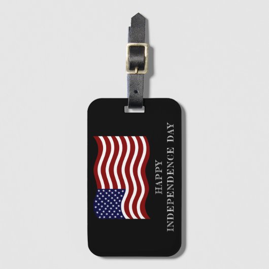 4 juli Bagagelabel – Patriottische reizen (Voorkant (verticaal))