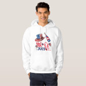 4 juli ballonnen Amerikaanse vlag Patriottische Pe Hoodie (Voorkant volledig)