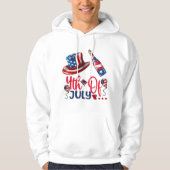 4 juli ballonnen Amerikaanse vlag Patriottische Pe Hoodie (Voorkant)