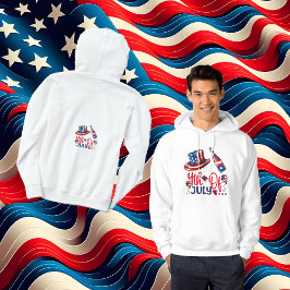 4 juli ballonnen Amerikaanse vlag Patriottische Pe Hoodie