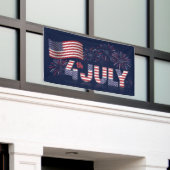 4 juli Banner (Buitenkant Gebouw)
