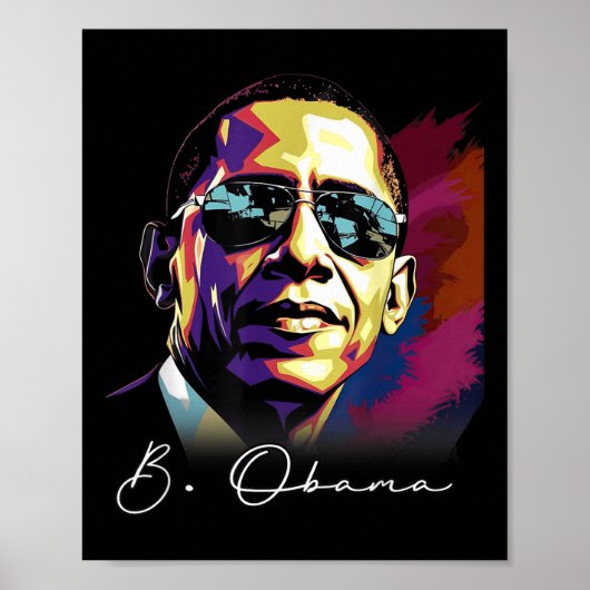4 juli Barack Obama President Portrait Patrio Poster (Voorkant)