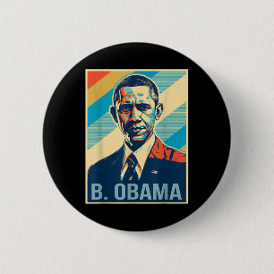 4 juli Barack Obama President Retro Patriottisch Ronde Button 5,7 Cm