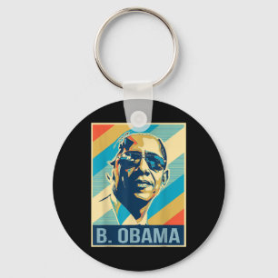 4 juli Barack Obama President Retro Patriottisch Sleutelhanger