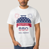 4 juli barbecue barbecue grill master red and blue t-shirt (Voorkant)