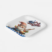 4 juli Barbecue voor Independence Day American Papieren Bordje (Gebogen)