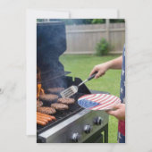 4 juli barbecuefeest kaart (Voorkant)