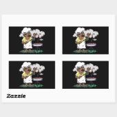 4 juli Barbeque Rechthoekige Sticker (Vel)