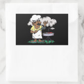 4 juli Barbeque Rechthoekige Sticker (Tas)
