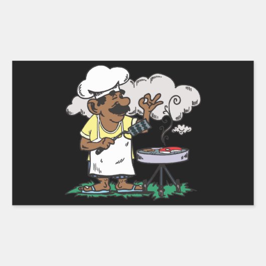 4 juli Barbeque Rechthoekige Sticker (Voorkant)