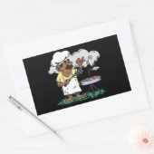 4 juli Barbeque Rechthoekige Sticker (Envelop)