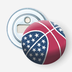4 juli basketbal button flesopener