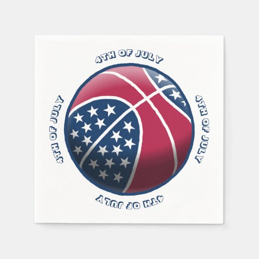 4 juli basketbal servet (Voorkant)