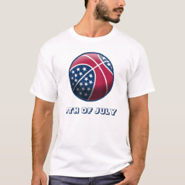 4 juli basketbal t-shirt