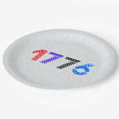 4 juli BBQ 1776 Papieren Borden Bordje (Gekanteld)