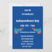 4 juli BBQ Aangepast Feestje Kaart (Achterkant)