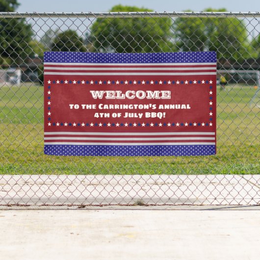 4 juli BBQ (aanpasbaar) Spandoek (Insitu)