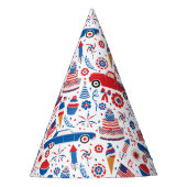 4 juli BBQ Americana Feesthoedjes (Voorkant)