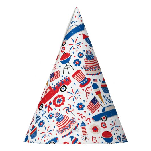 4 juli BBQ Americana Feesthoedjes (Links)