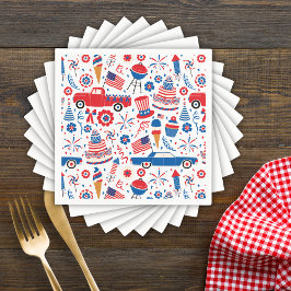 4 juli BBQ Americana Servet