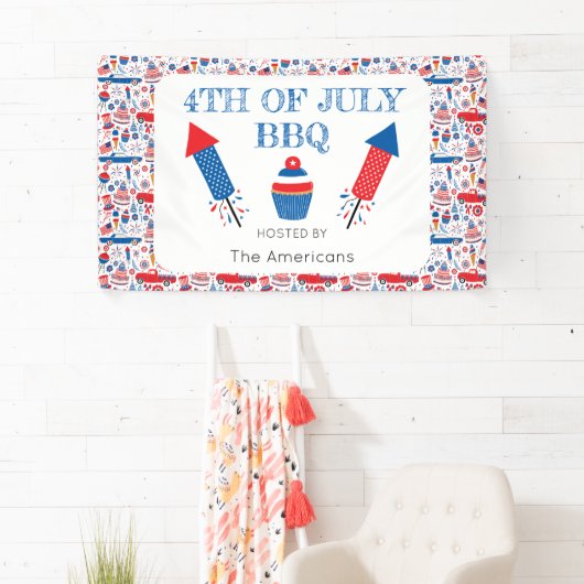 4 juli BBQ Amerikaans Spandoek (Insitu)