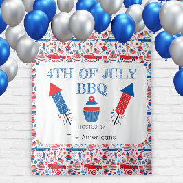 4 juli BBQ Amerikaanse Tapestry Achtergrond Wandkleed