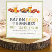 4 juli BBQ Bier Bonfires Vakantiefeest Kaart