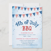 4 juli BBQ Bunting Kaart (Voorkant)
