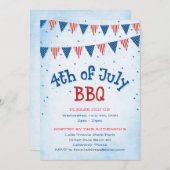 4 juli BBQ Bunting Kaart (Voorkant / Achterkant)