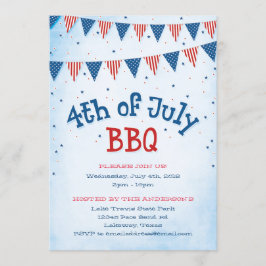 4 juli BBQ Bunting Kaart