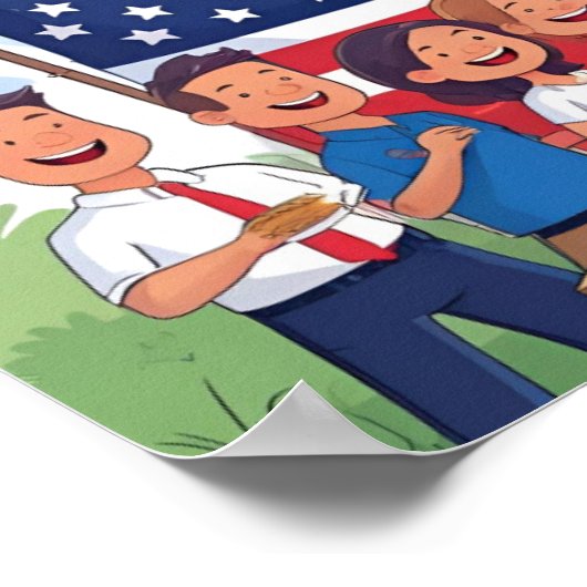 4 juli BBQ Celebration Poster Download (Hoek)