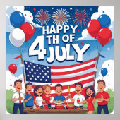 4 juli BBQ Celebration Poster Download (Voorkant)