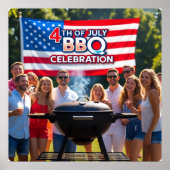 4 juli BBQ Celebration Poster Print (Voorkant)