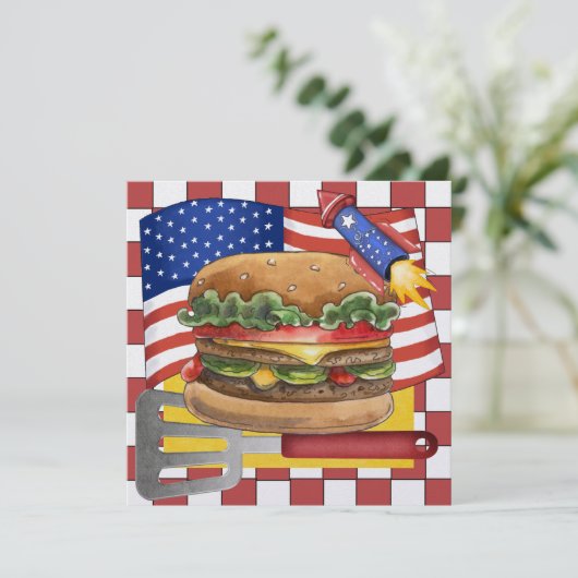 4 juli - BBQ Cook Out ! SRF Kaart (Staand voorkant)