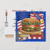 4 juli - BBQ Cook Out ! SRF Kaart (Voorkant / Achterkant)